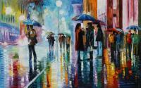 Cityscapes - Bus Stop - Under The Water - Oil